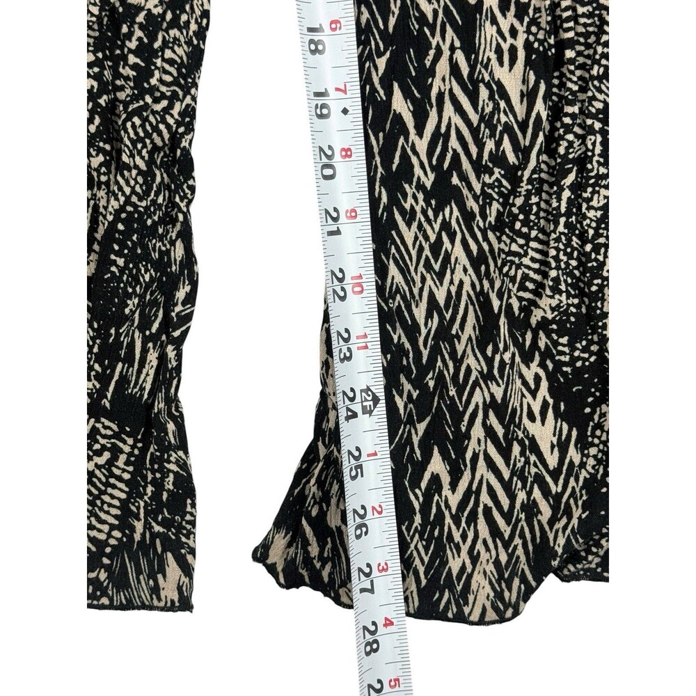 Stitch + Feather Black Cream Abstract Print Wide Leg Palazzo Pants Size L - Picture 5 of 6